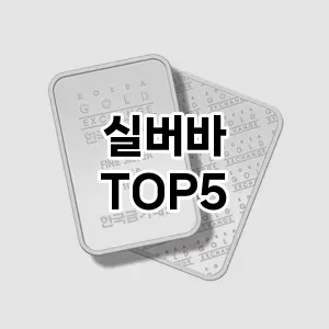 실버바의 매력을 느낄 수 있는 Top 5 추천!