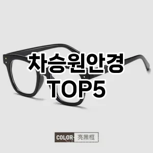 차승원안경의 매력을 느낄 수 있는 Top 5 추천!