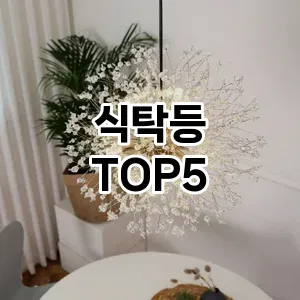 트렌드 선도 식탁등 추천 Top 5! 스타일과 가치를 더하다!