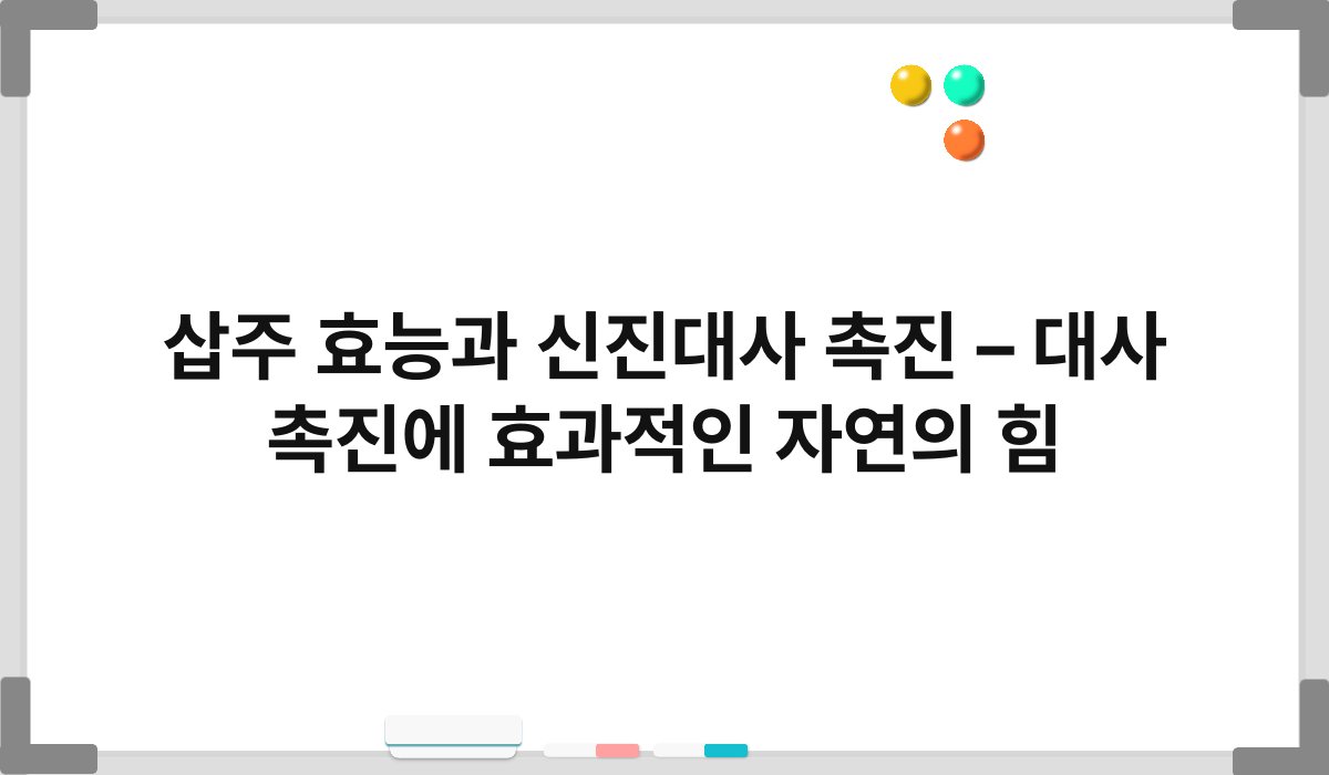 삽주 효능과 신진대사 촉진 – 대사 촉진에 효과적인 자연의 힘