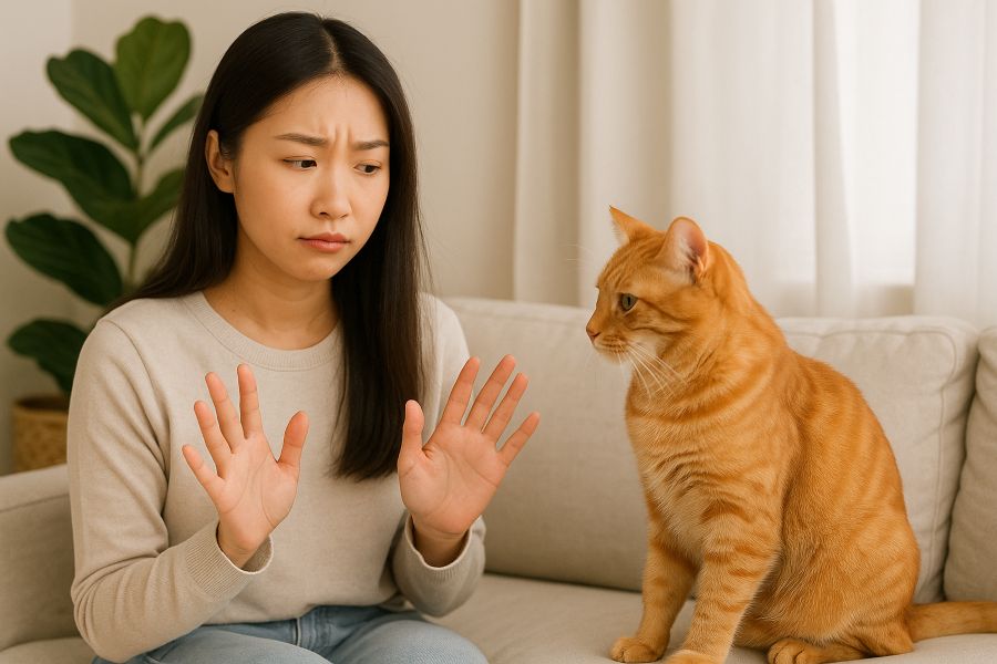 고양이 무릎 위에 안 올라오는 이유는?