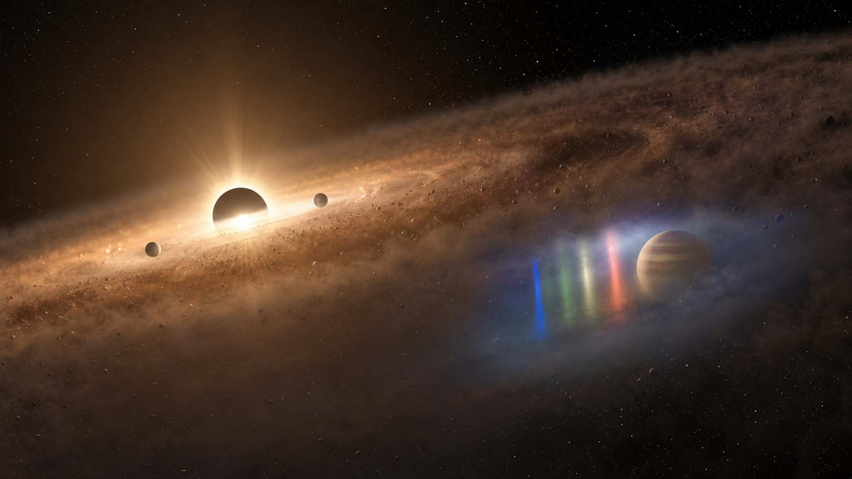 Produced image explaining Beta Pictoris d and molecular spectral detection