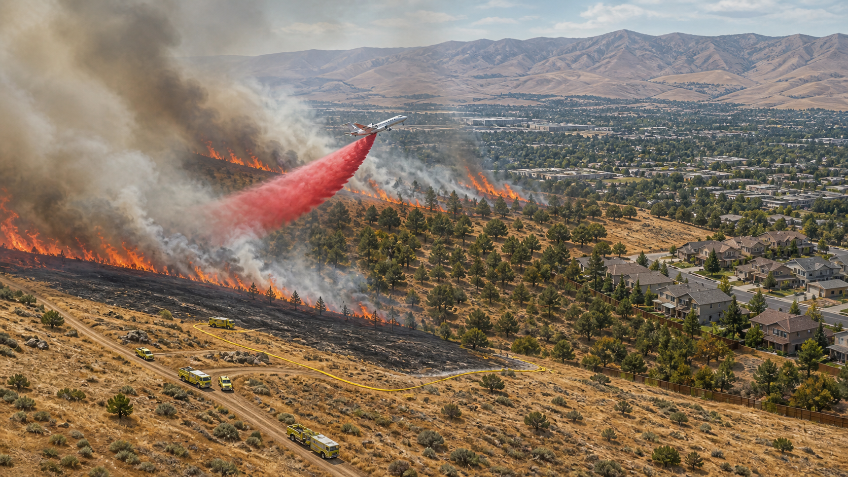 リノホーク山火事15,051エーカー、27%まで封じ込められたが風の危険は残った