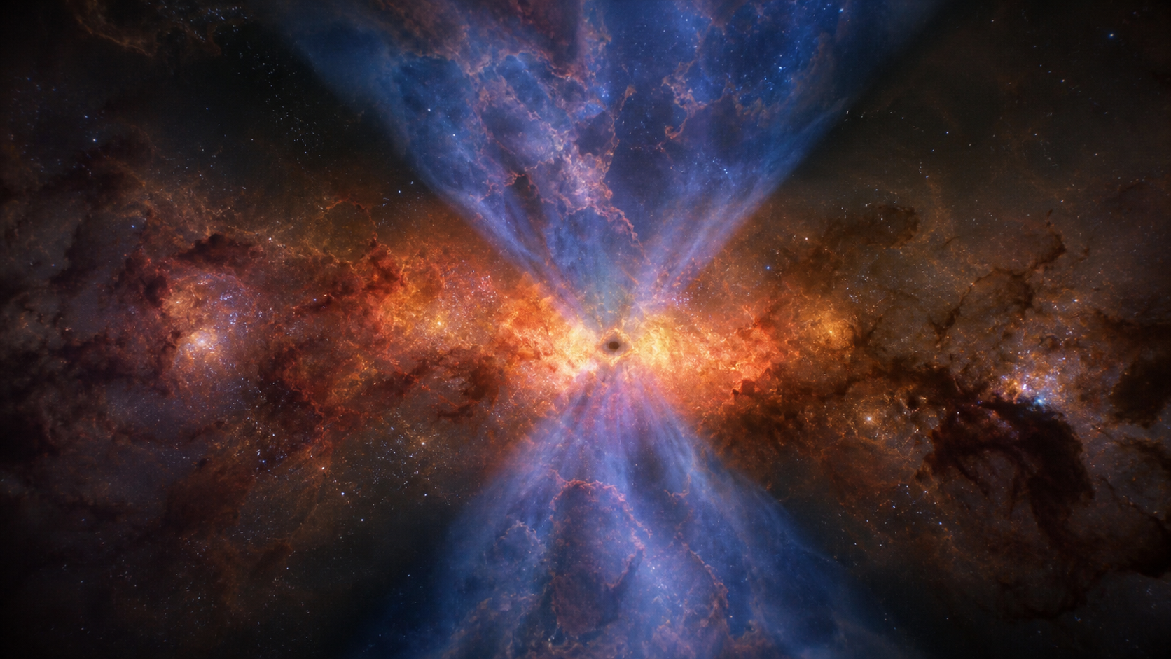 Incluso en el silencioso agujero negro de nuestra galaxia sopla viento; un paso de 3 años luz era un rastro.