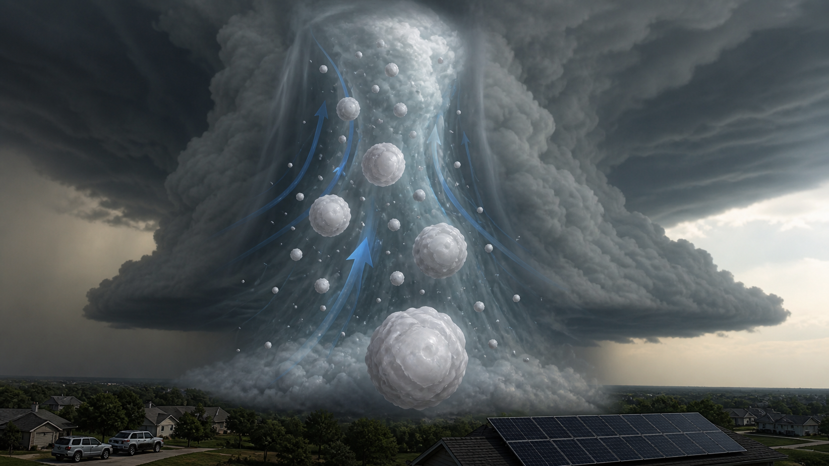 Hail could become bigger even if it comes less frequently, with up to 47% increase in large hail storms expected.