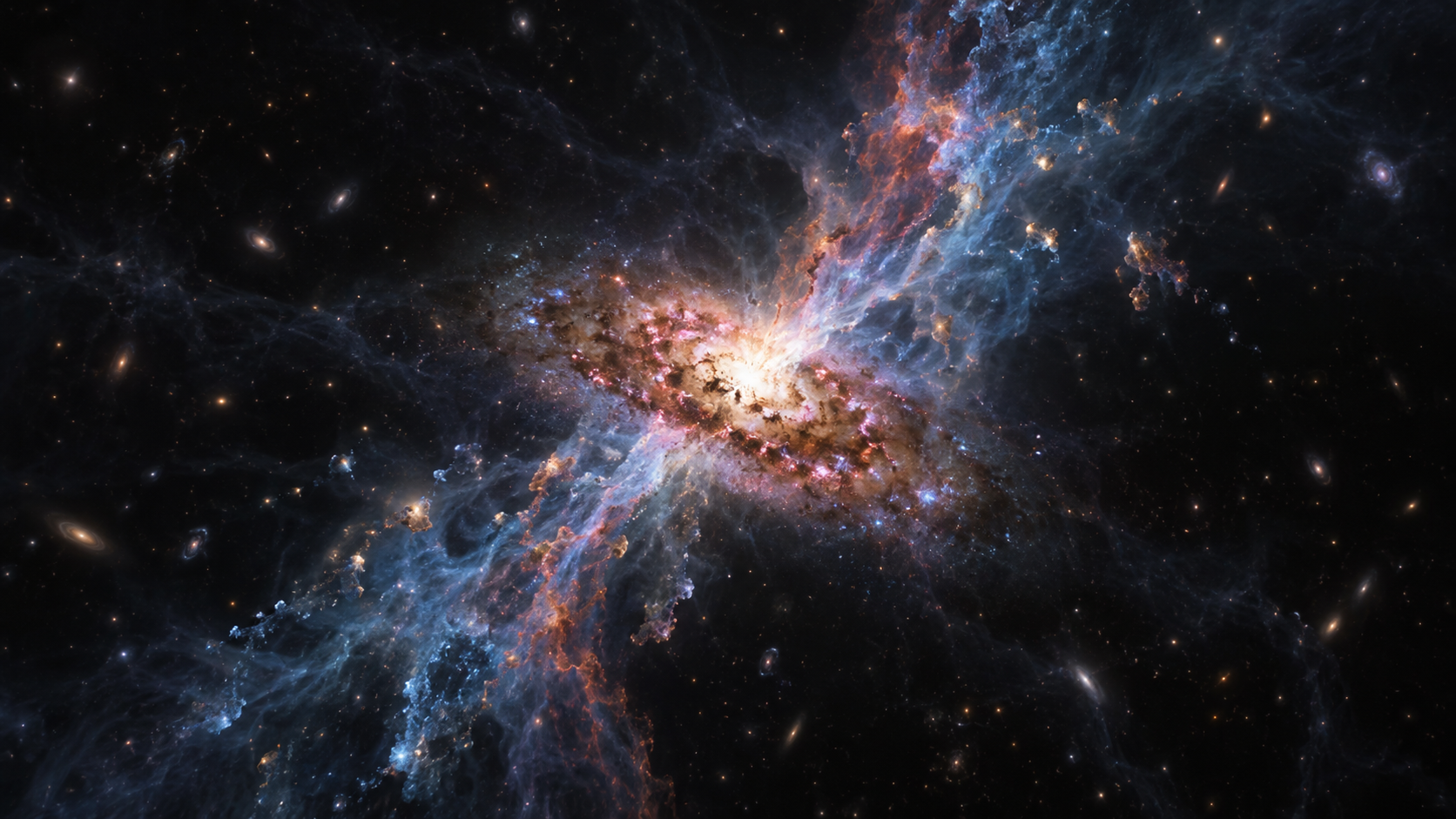 Se detectó gas con metales alrededor de tres galaxias de los primeros 700 millones de años