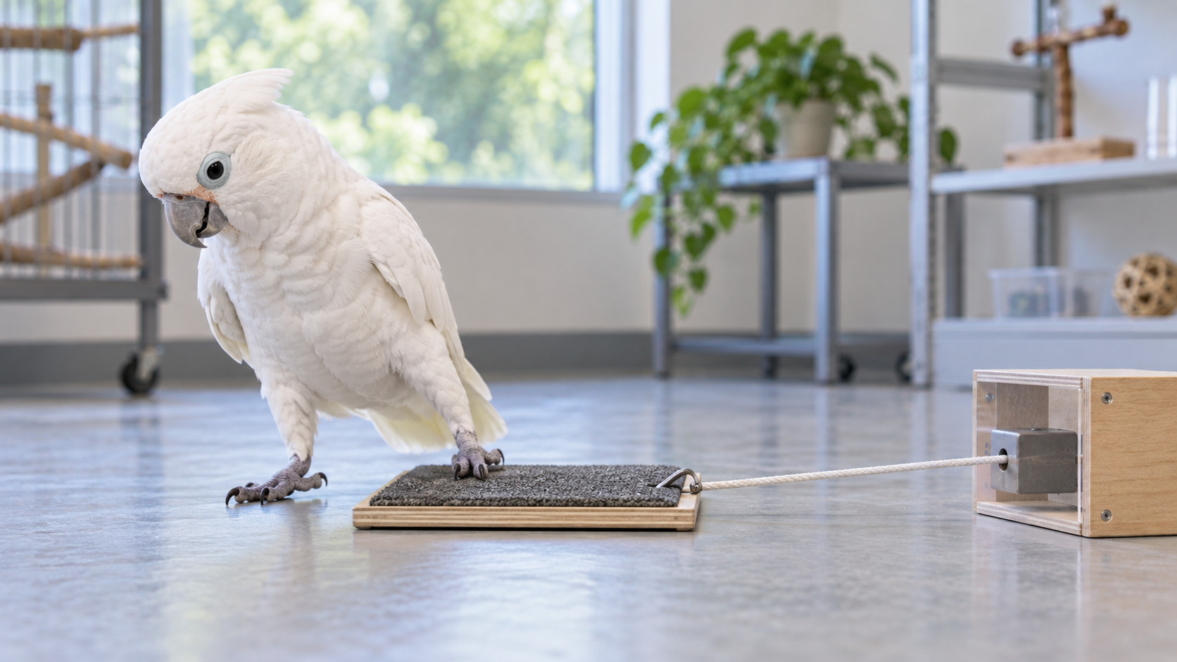 Goffin’s cockatoos stepped aside when their own bodies blocked a task