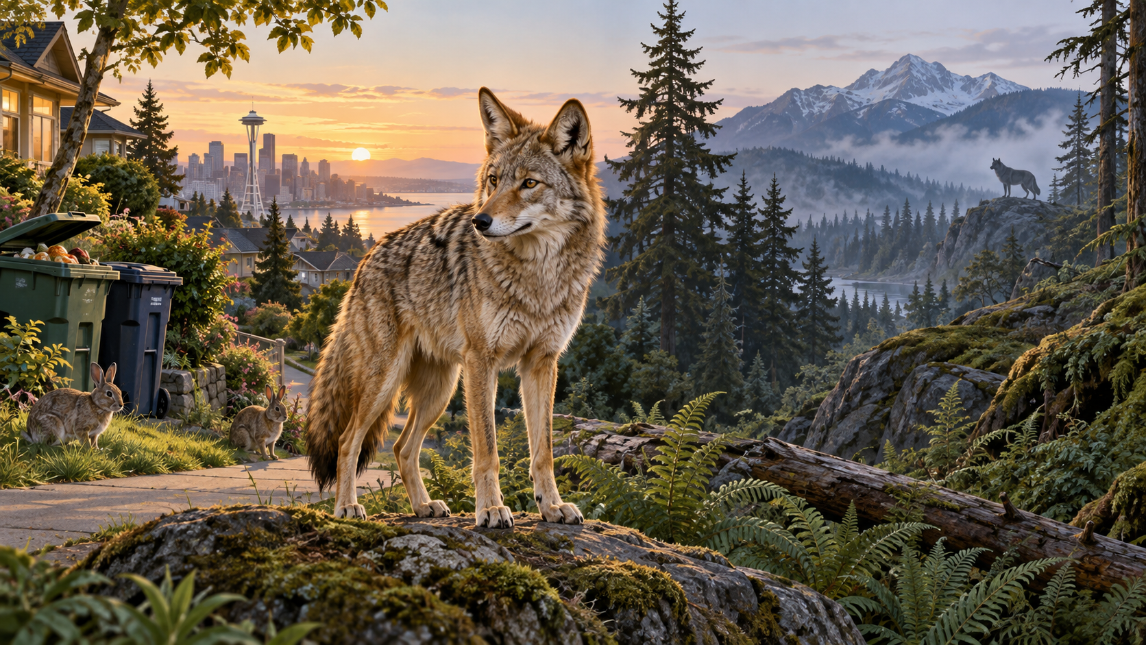 シアトルのコヨーテ密度、州内の自然地域の9倍