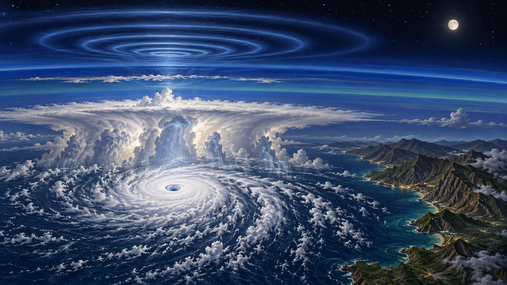 Ripples above Hurricane Simon show why an offshore storm still matters
