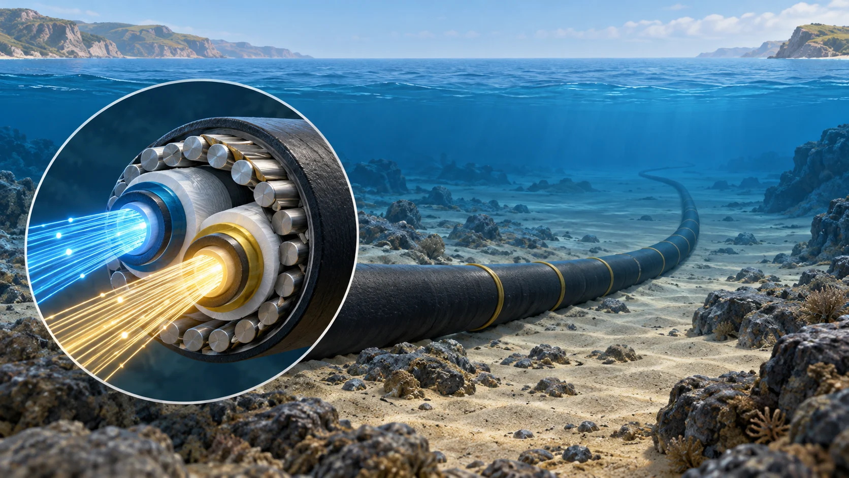 Un cable submarino entre EE. UU. y Francia prevé un petabit por segundo en 2029