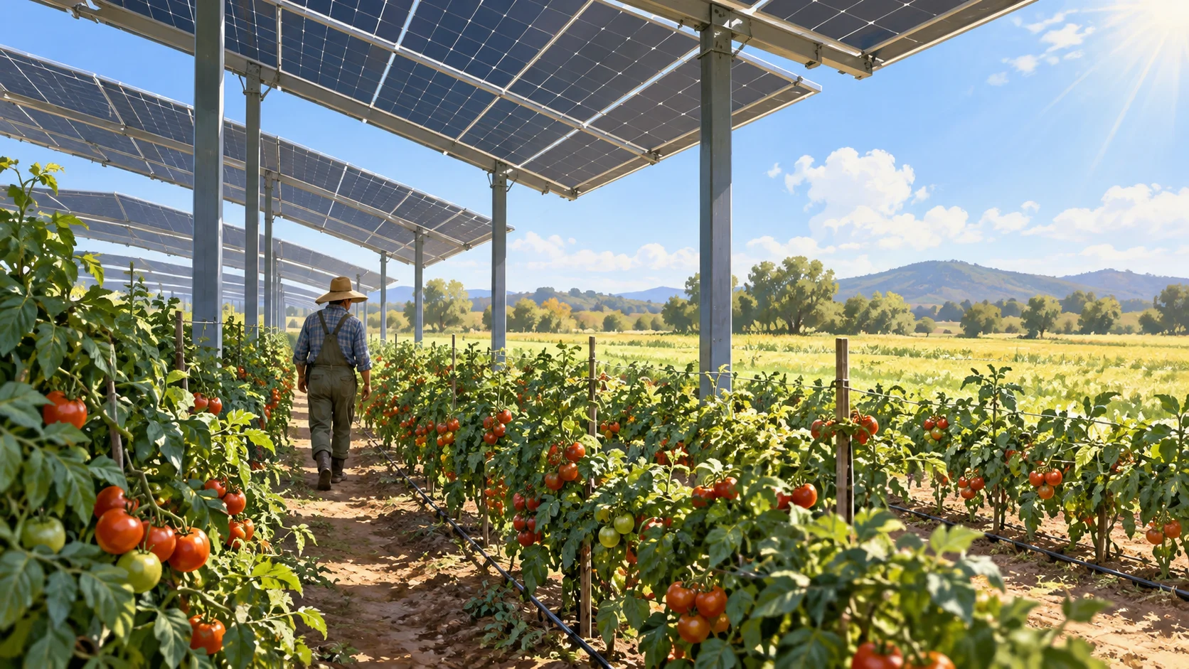 ¿La sombra solar refresca a quienes cultivan? Un modelo reduce unos 4°C la temperatura percibida
