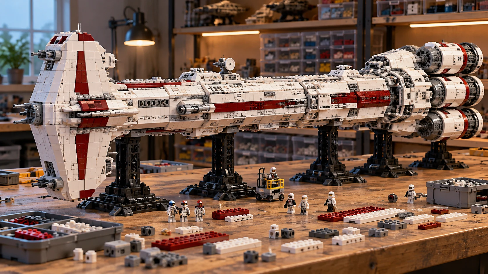 A fan-built LEGO spaceship over 10 feet long draws renewed attention