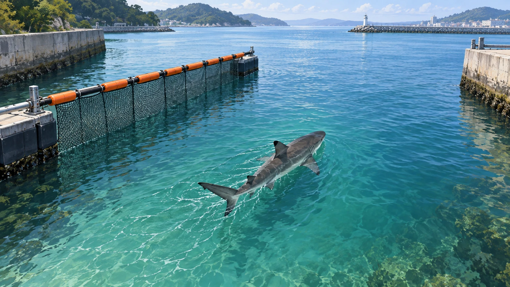 Busan shark Bukhangi leaves canal after third operation; offshore return remains unconfirmed